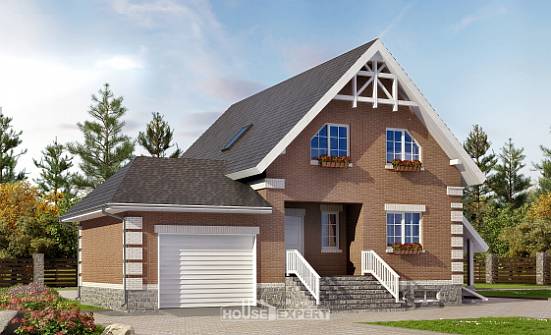 200-009-Л Проект трехэтажного дома с мансардой и гаражом, современный домик из бризолита Стрежевой | Проекты домов от House Expert