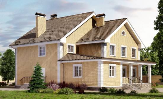 320-003-Л Проект двухэтажного дома, красивый загородный дом из арболита Колпашево | Проекты домов от House Expert