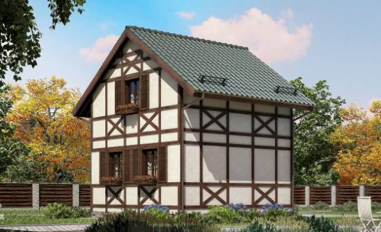 060-002-П Проект двухэтажного дома с мансардным этажом, доступный загородный дом из дерева Колпашево | Проекты домов от House Expert