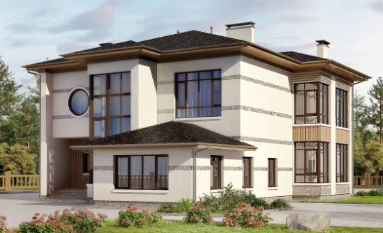345-001-П Проект двухэтажного дома, классический дом из поризованных блоков Колпашево | Проекты домов от House Expert