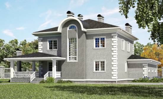 245-004-Л Проект двухэтажного дома и гаражом, уютный загородный дом из кирпича Томск | Проекты домов от House Expert