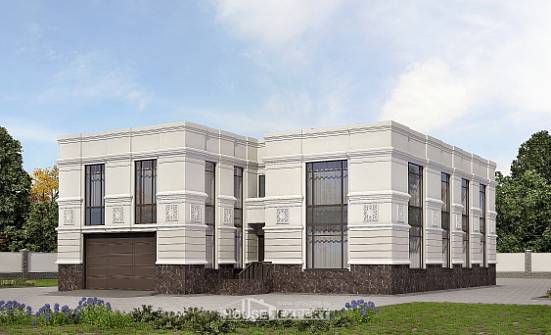 400-005-Л Проект двухэтажного дома, гараж, огромный коттедж из кирпича Северск | Проекты домов от House Expert