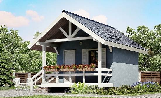 020-001-Л Проект одноэтажного дома, маленький загородный дом из бревен Томск | Проекты домов от House Expert