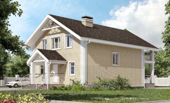 150-007-Л Проект двухэтажного дома с мансардным этажом, уютный дом из керамзитобетонных блоков Колпашево | Проекты домов от House Expert