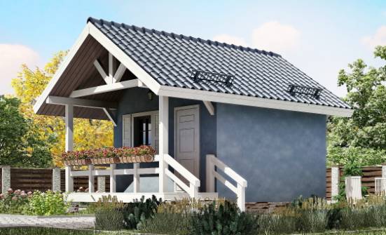 020-001-П Проект одноэтажного дома, компактный домик из дерева Стрежевой | Проекты одноэтажных домов от House Expert