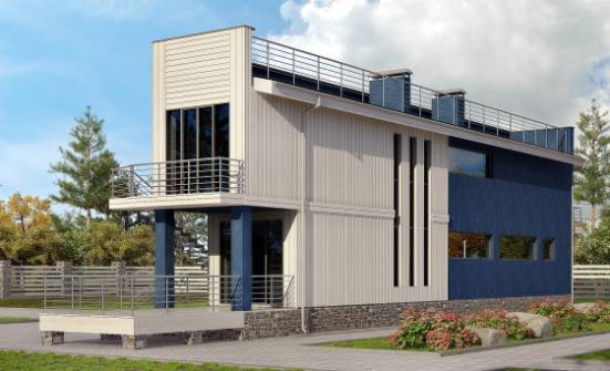 100-003-П Проект двухэтажного дома, экономичный загородный дом из газобетона Колпашево | Проекты домов от House Expert