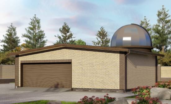 075-001-Л Проект гаража из кирпича Стрежевой | Проекты домов от House Expert