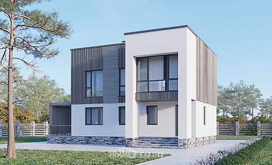 150-017-П Проект двухэтажного дома, скромный загородный дом из арболита Томск | Проекты домов от House Expert