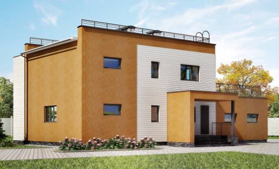 180-012-П Проект двухэтажного дома и гаражом, средний коттедж из кирпича Северск | Проекты домов от House Expert