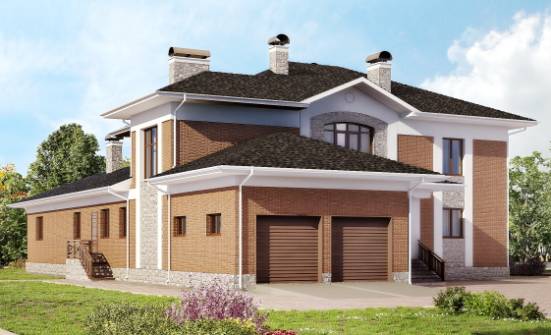 520-002-Л Проект трехэтажного дома, гараж, большой дом из арболита Асино | Проекты домов от House Expert