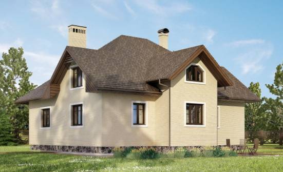275-003-П Проект двухэтажного дома мансардой, гараж, красивый загородный дом из кирпича Колпашево | Проекты домов от House Expert