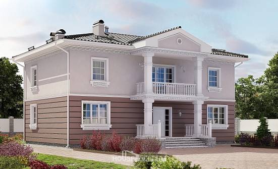 210-005-П Проект двухэтажного дома, красивый коттедж из арболита Северск | Проекты домов от House Expert