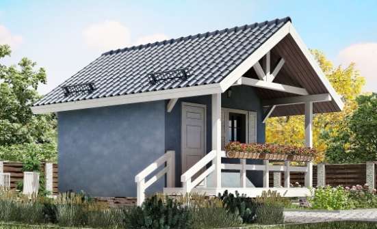 020-001-Л Проект одноэтажного дома, маленький загородный дом из бревен Томск | Проекты домов от House Expert