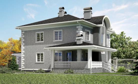 245-004-Л Проект двухэтажного дома и гаражом, уютный загородный дом из кирпича Томск | Проекты домов от House Expert