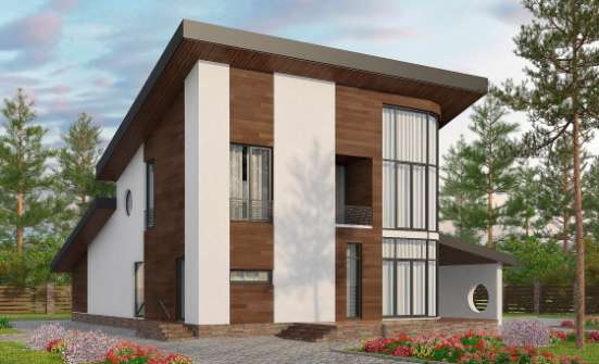 230-001-П Проект двухэтажного дома с мансардой, уютный дом из кирпича Стрежевой | Проекты домов от House Expert