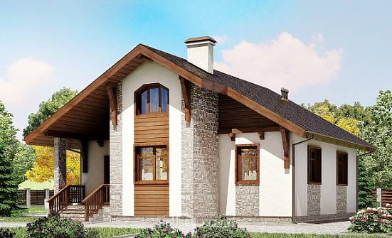 080-002-Л Проект одноэтажного дома, маленький домик из бризолита Северск | Проекты домов от House Expert