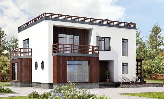 215-002-П Проект двухэтажного дома, красивый дом из блока Колпашево | Проекты домов от House Expert