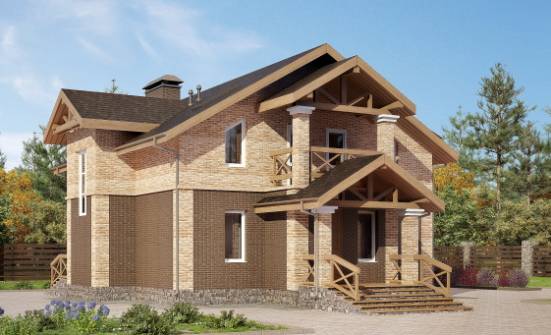 160-014-П Проект двухэтажного дома, экономичный коттедж из блока Стрежевой | Проекты домов от House Expert