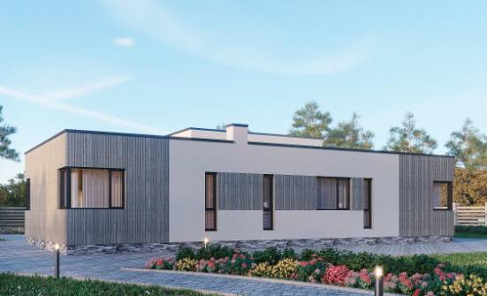175-001-Л Проект одноэтажного дома, бюджетный дом из керамзитобетонных блоков Северск | Проекты одноэтажных домов от House Expert