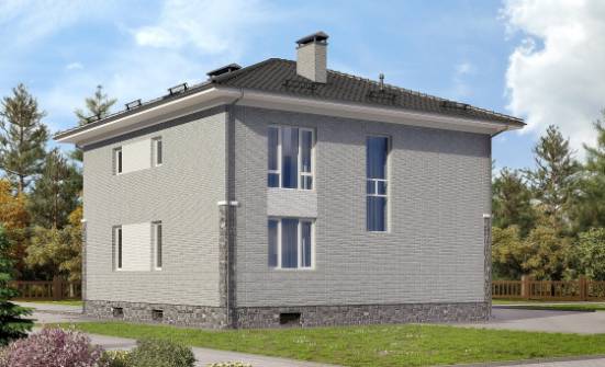275-004-П Проект трехэтажного дома, гараж, классический домик из кирпича Колпашево | Проекты домов от House Expert