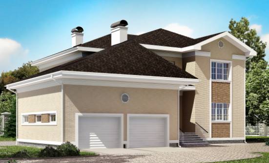 335-001-Л Проект двухэтажного дома и гаражом, огромный дом из кирпича Томск | Проекты домов от House Expert