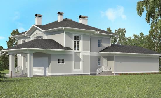 360-001-П Проект двухэтажного дома и гаражом, большой коттедж из кирпича Колпашево | Проекты домов от House Expert