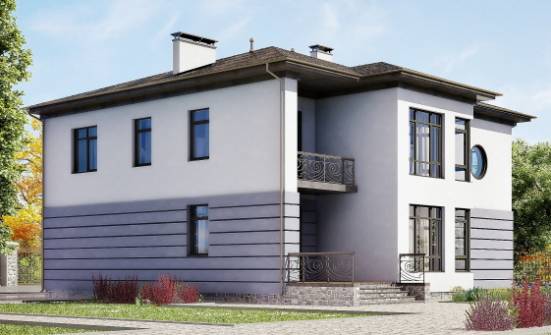 300-006-Л Проект двухэтажного дома и гаражом, современный коттедж из кирпича Томск | Проекты домов от House Expert