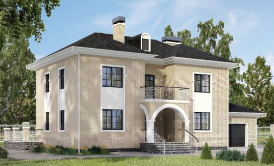 180-006-П Проект двухэтажного дома, гараж, классический загородный дом из кирпича Колпашево | Проекты домов от House Expert