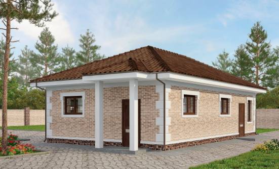 070-005-П Проект гаража из кирпича Томск | Проекты одноэтажных домов от House Expert