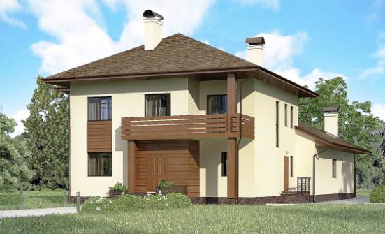 300-001-П Проект двухэтажного дома, уютный коттедж из кирпича Стрежевой | Проекты домов от House Expert