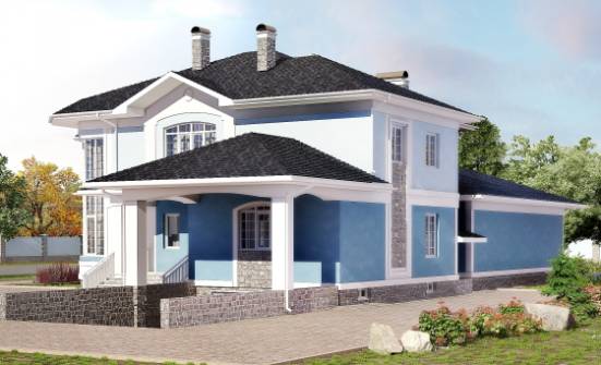 620-001-П Проект трехэтажного дома, гараж, красивый дом из поризованных блоков Стрежевой | Проекты домов от House Expert