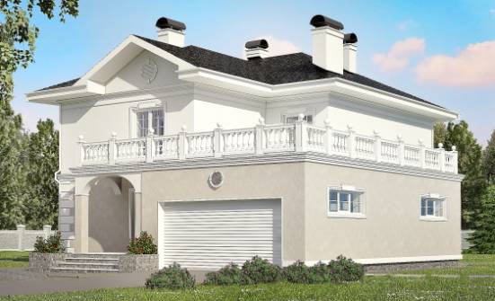 340-002-П Проект двухэтажного дома и гаражом, большой домик из кирпича Томск | Проекты домов от House Expert