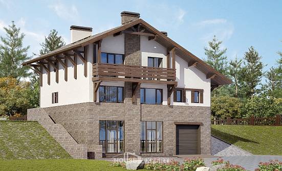 305-002-П Проект трехэтажного дома с мансардой, просторный домик из кирпича Стрежевой | Проекты домов от House Expert