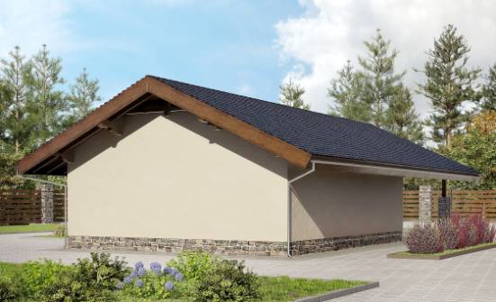 060-005-П Проект гаража из кирпича Колпашево | Проекты одноэтажных домов от House Expert