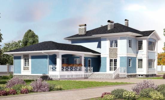 620-001-П Проект трехэтажного дома, гараж, красивый дом из поризованных блоков Стрежевой | Проекты домов от House Expert