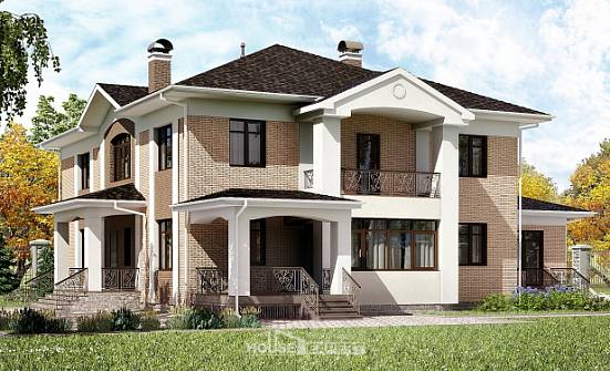 520-001-П Проект трехэтажного дома, классический загородный дом из бризолита Асино | Проекты домов от House Expert
