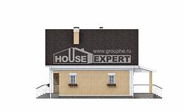 130-004-П Проект двухэтажного дома с мансардным этажом, компактный домик из арболита Стрежевой, House Expert