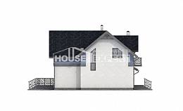 150-011-П Проект двухэтажного дома мансардой и гаражом, компактный коттедж из поризованных блоков, Томск