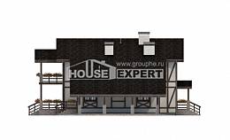 250-002-Л Проект двухэтажного дома с мансардным этажом, гараж, простой коттедж из кирпича Северск, House Expert