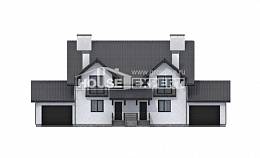 290-003-П Проект двухэтажного дома с мансардой, уютный домик из блока Асино, House Expert