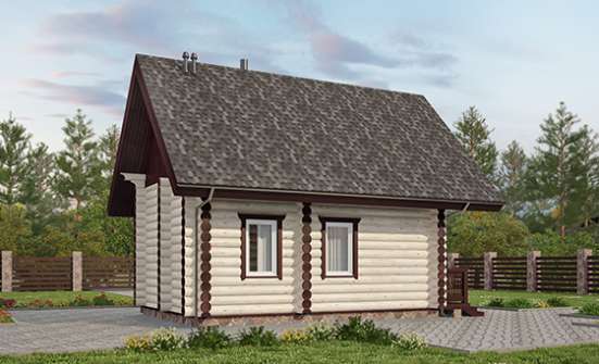 035-001-Л Проект бани из бревен Северск | Проекты одноэтажных домов от House Expert