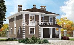 185-002-П Проект двухэтажного дома, уютный домик из керамзитобетонных блоков Асино, House Expert