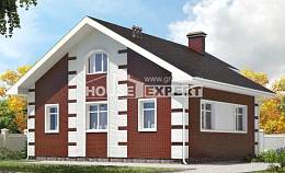 115-001-П Проект двухэтажного дома мансардой, небольшой домик из пеноблока Стрежевой, House Expert