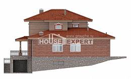 380-002-Л Проект трехэтажного дома, гараж, классический дом из кирпича Стрежевой, House Expert