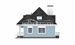 110-001-Л Проект двухэтажного дома с мансардным этажом, классический домик из блока Колпашево, House Expert