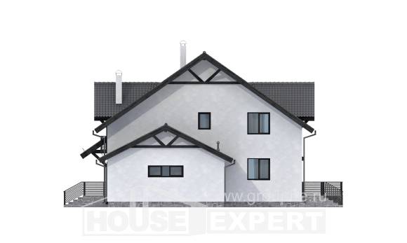 290-003-П Проект двухэтажного дома мансардный этаж, современный коттедж из поризованных блоков Стрежевой, House Expert