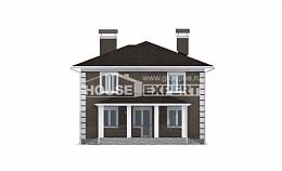 185-002-П Проект двухэтажного дома, бюджетный коттедж из пеноблока, Северск