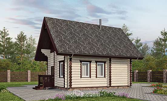 035-001-Л Проект бани из бревен Северск | Проекты домов от House Expert