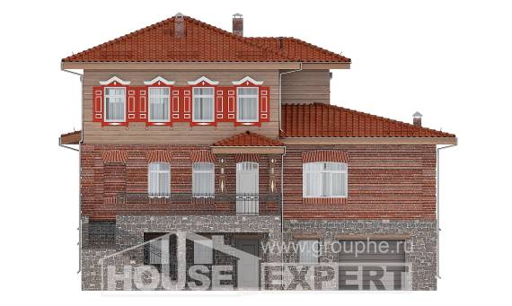 380-002-Л Проект трехэтажного дома, гараж, огромный загородный дом из кирпича Колпашево, House Expert