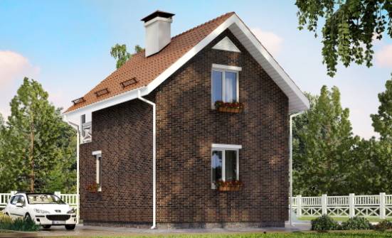 045-001-Л Проект двухэтажного дома мансардой, красивый коттедж из поризованных блоков, Стрежевой